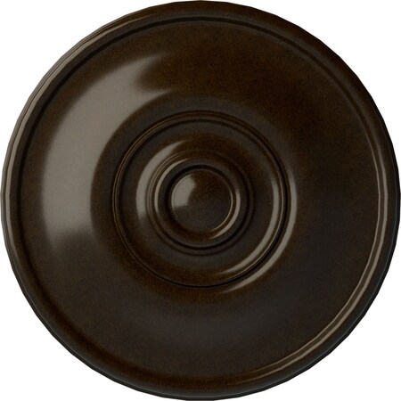 Ekena Millwork Jefferson Ceiling Medallion (Fits Canopies up to 2 7/8"), Hand-Painted Bronze, 11 3/4"OD x 3/8"P CM12JEBZS